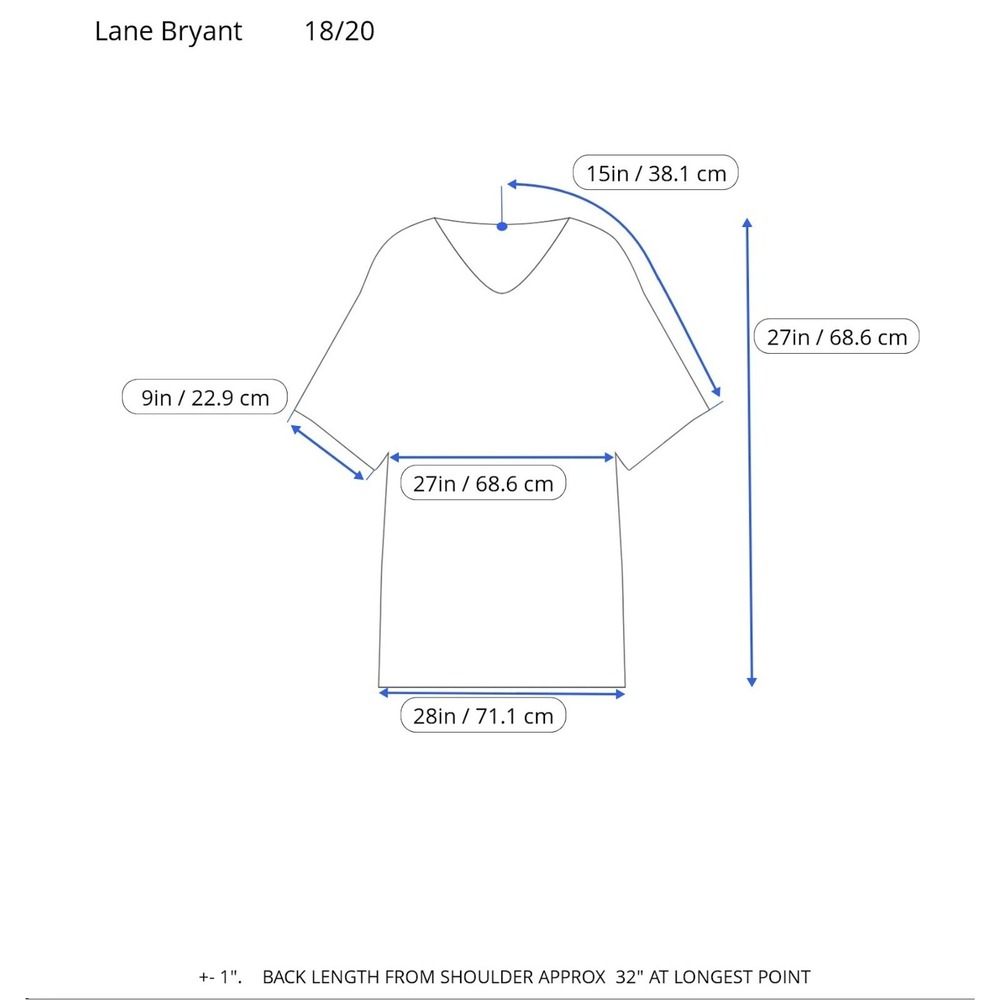 Lane Bryant Geometric Hi-Lo Split Back Blouse Zipper Detail‎ Plus Size 18/20 - Picture 10 of 10